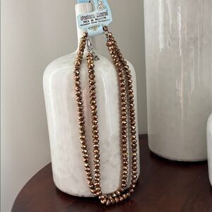 Western Charm Mix & Match,Fire Polished Copper Czech Glass Beads necklace,claw